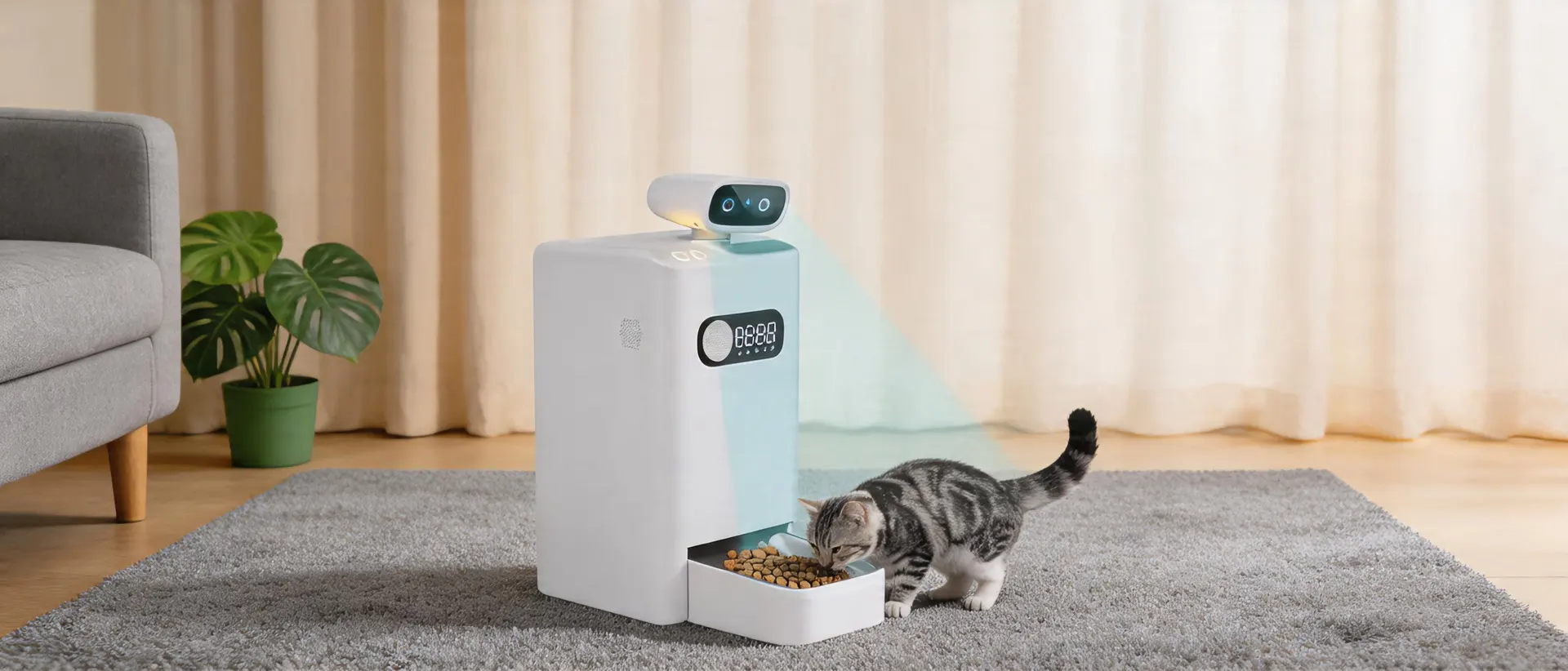 Featured image for a B2B blog post about reducing return rates when sourcing smart pet feeders. The image supports topics such as supplier evaluation, product testing, customization control, quality consistency, compliance preparation, and after-sales risk reduction.